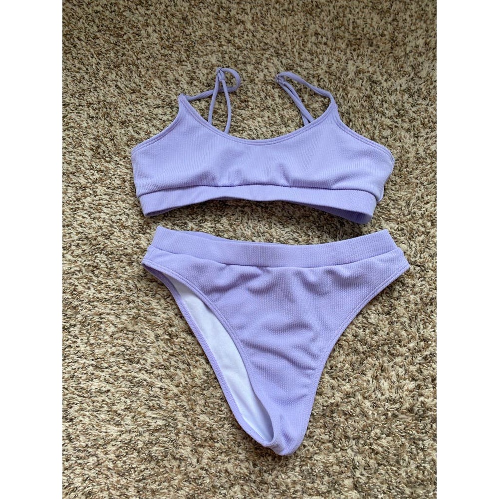 Lavender Ribbed SwimSuit